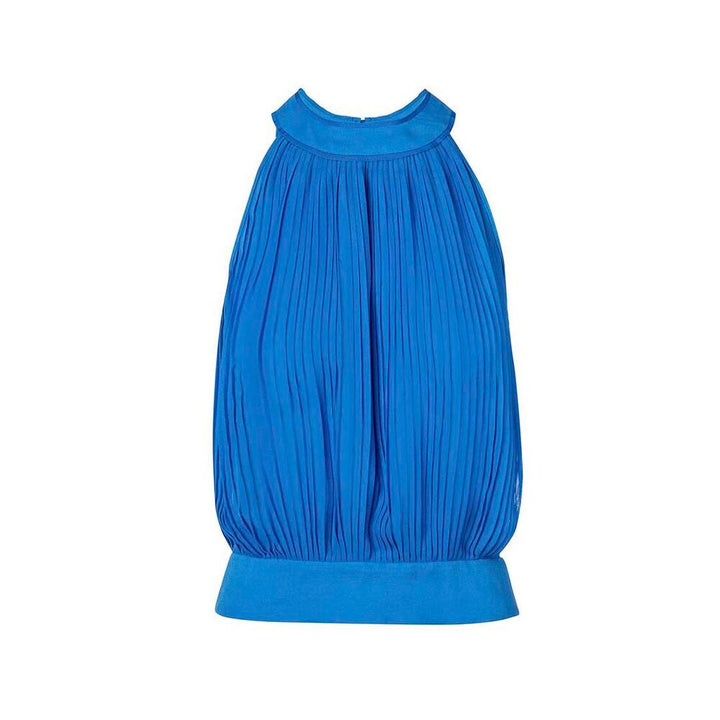 Maryam Pleated Sleeveless Top - Palace Blue