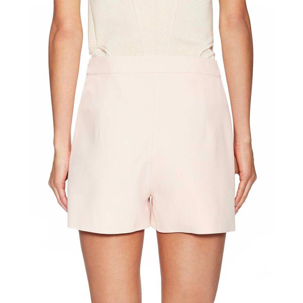 Model Wears SemSem Malak Gold Snap Short - Pale Blush.