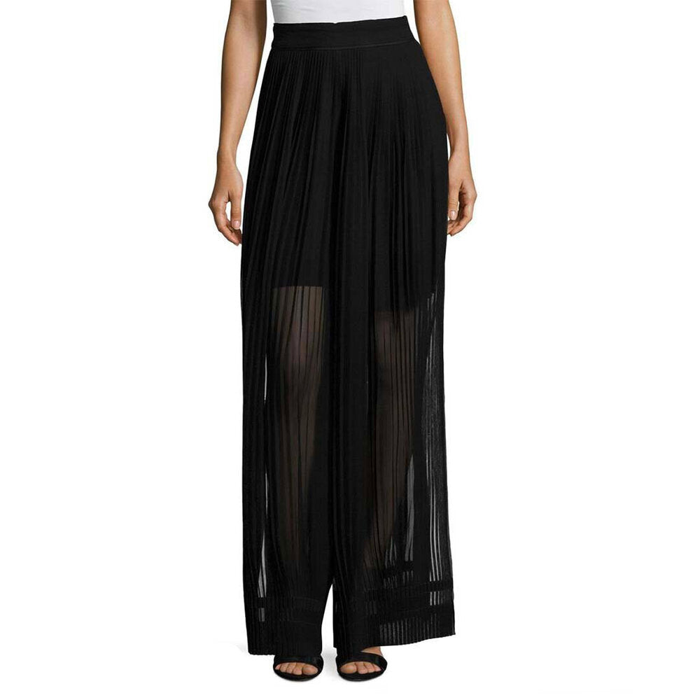 Model Wears SemSem Maryam Pleated Pant - Meteorite.