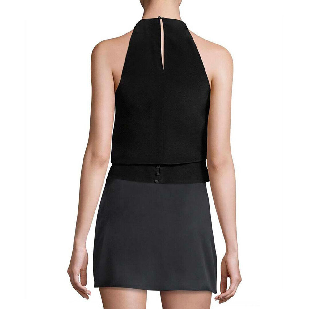 Model Wears SemSem Norah Sleeveless Top - Meteorite.