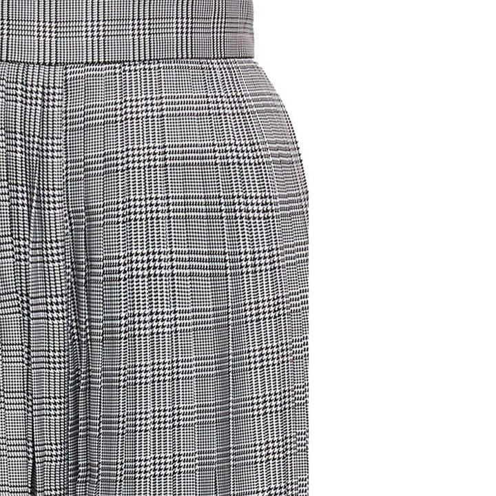SemSem Dietrich Pleated Plaid Pant.