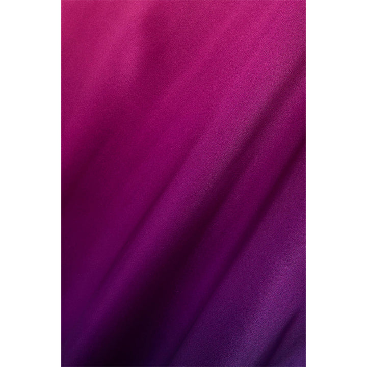 SemSem One-Shoulder Ombré Silk-Charmeuse Kaftan.