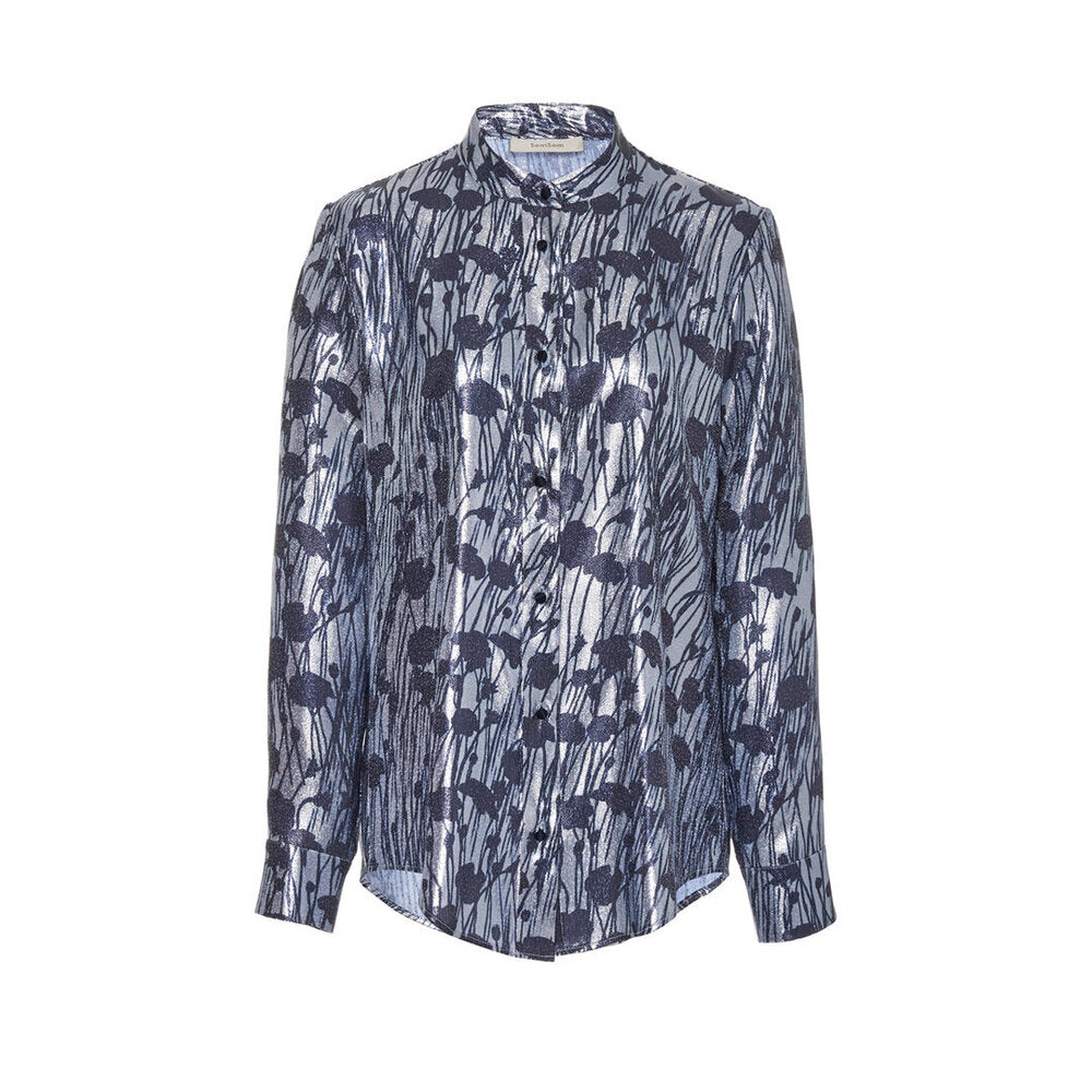SemSem Printed Lamé Blouse.