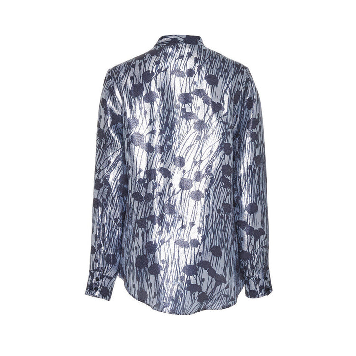 SemSem Printed Lamé Blouse.