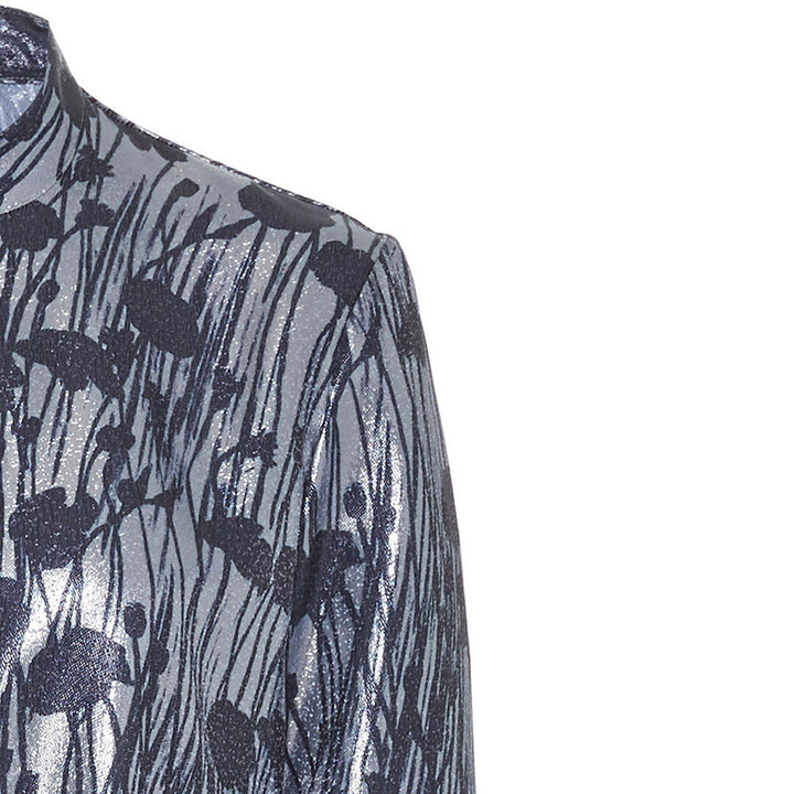 SemSem Printed Lamé Blouse.