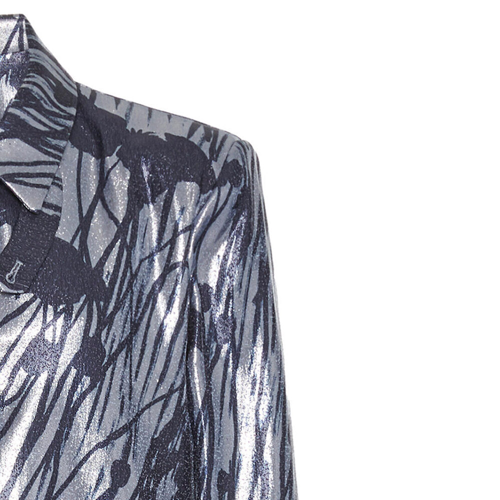SemSem Printed Lamé Coat.