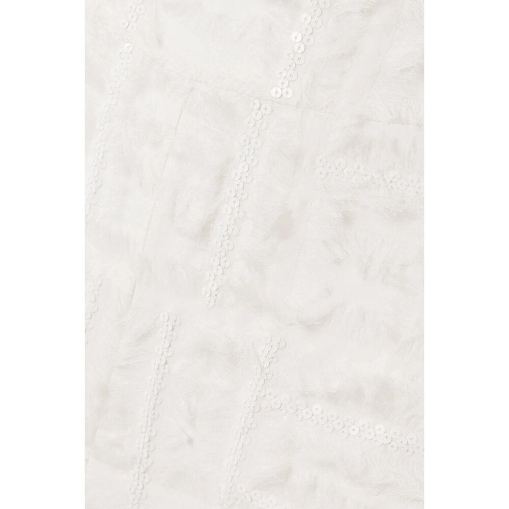 SemSem Silk Chiffon Embellished Wide Leg Pants.