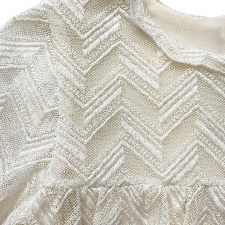 Girls Dalia Lace Dress - Egret