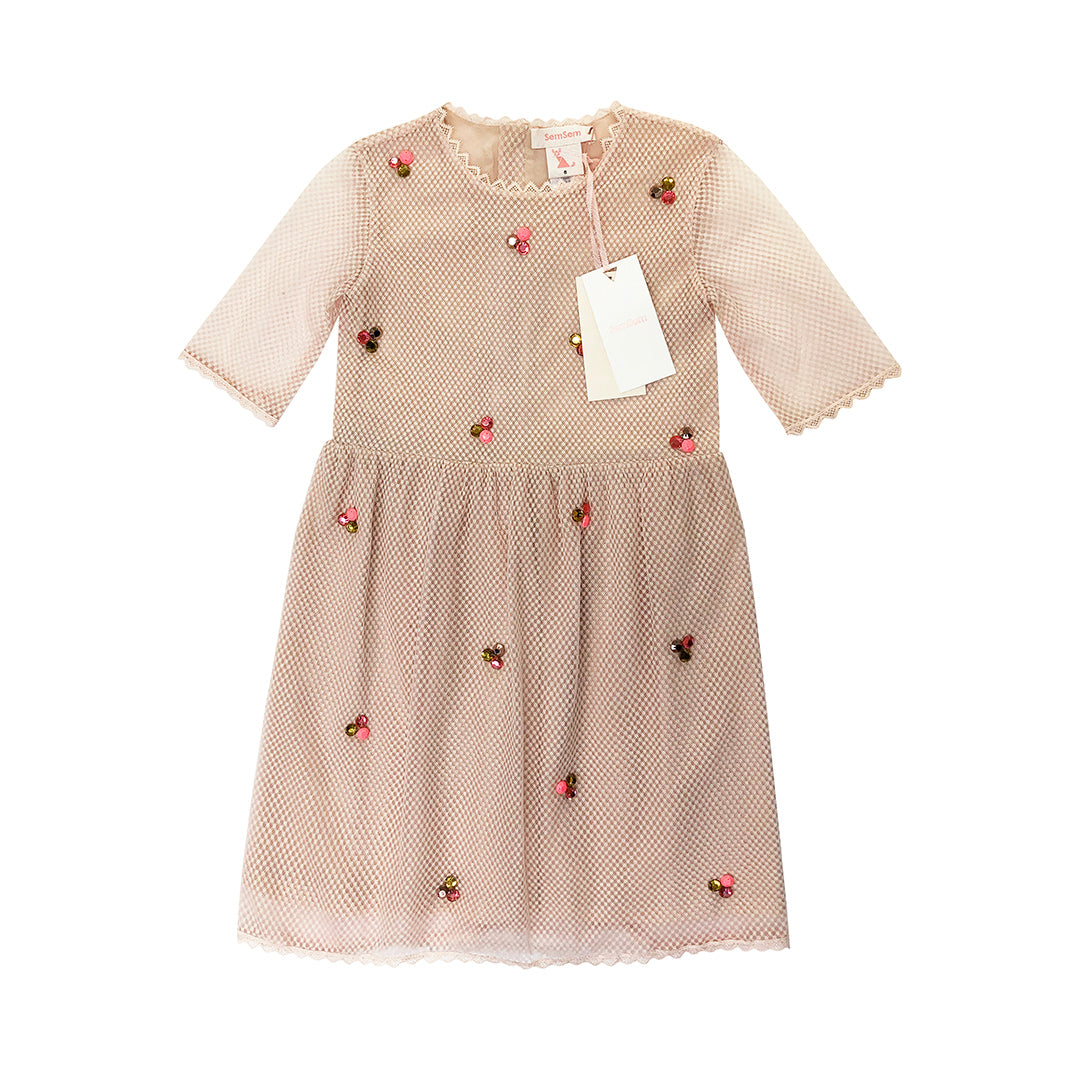 Girls Hend Dress- Blush