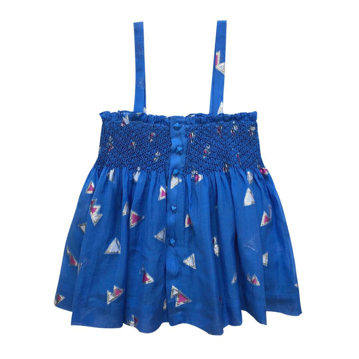 Girls Jamila Smocked Top  -  Palace Blue