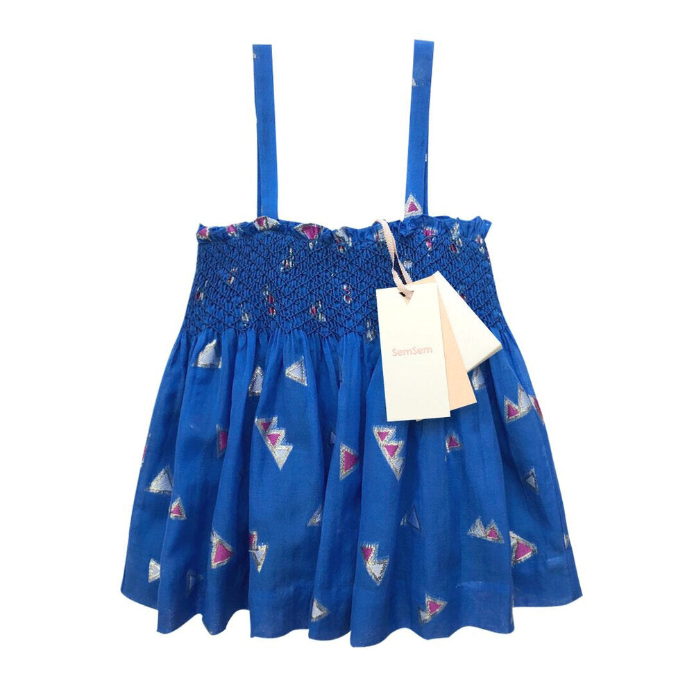 Girls Jamila Smocked Top  -  Palace Blue