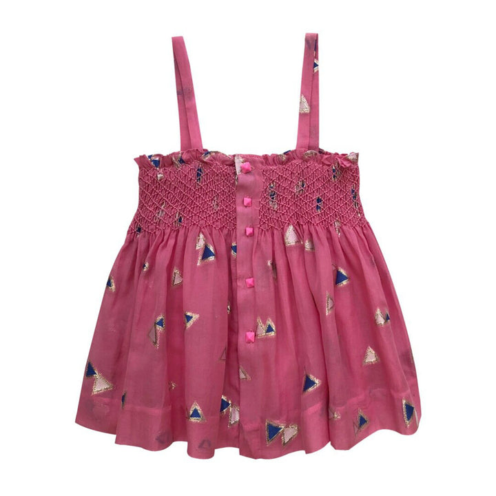 Girls Jamila Smocked Top - Azalia Pink