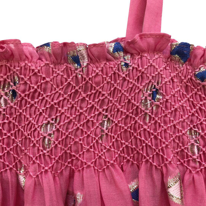 Girls Jamila Smocked Top - Azalia Pink