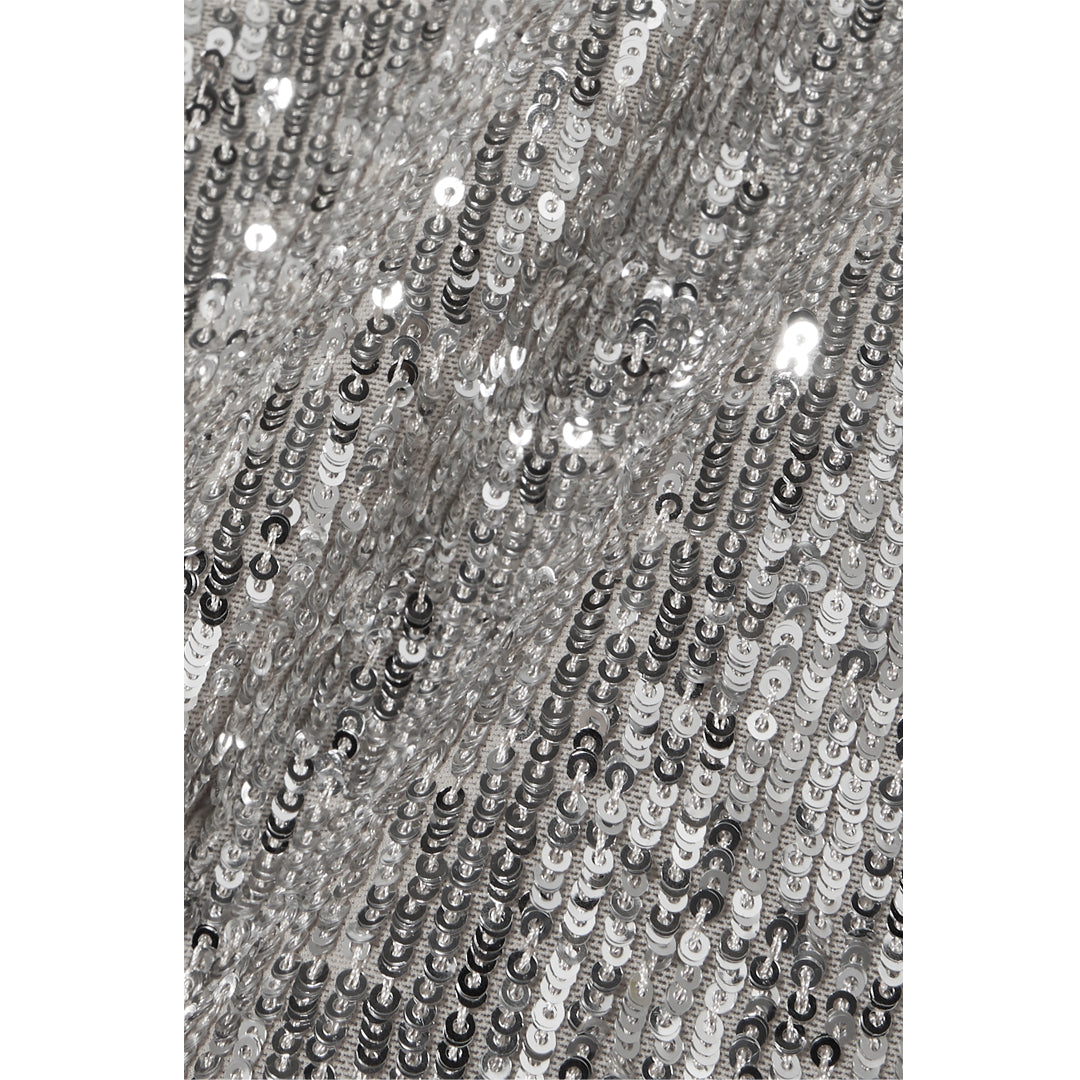 Long-Sleeve Sequin Top