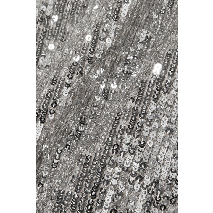 Long-Sleeve Sequin Top