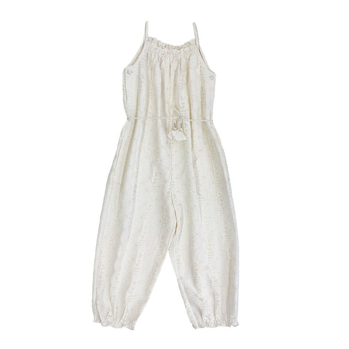 Girls Lotus Jumpsuit - Cream
