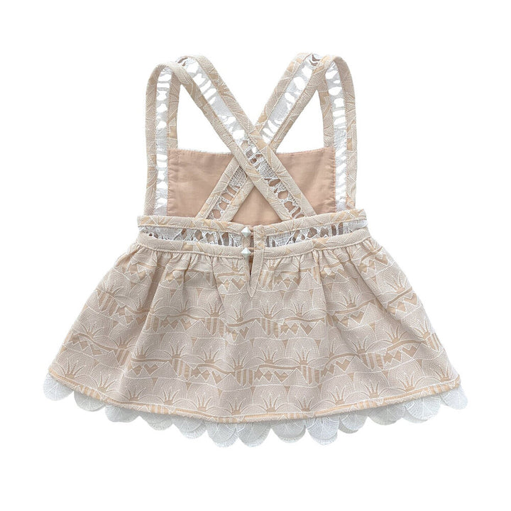 Girls Lotus Smock Top - Blush