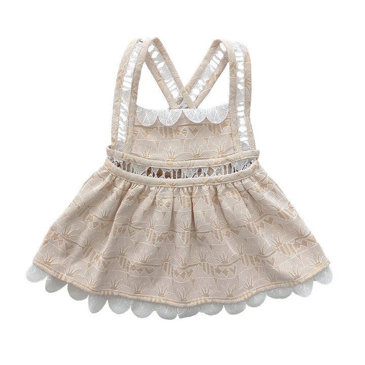 Girls Lotus Smock Top - Blush