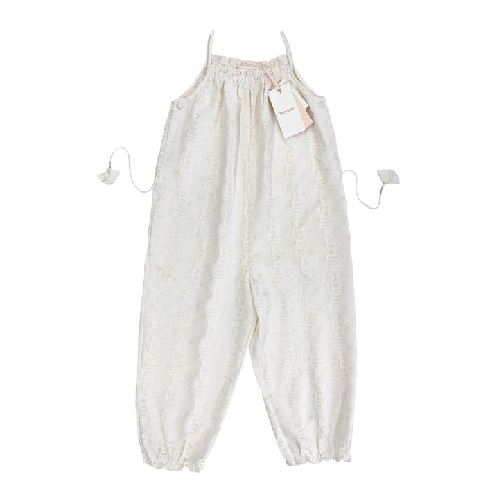 Girls Lotus Jumpsuit - Cream