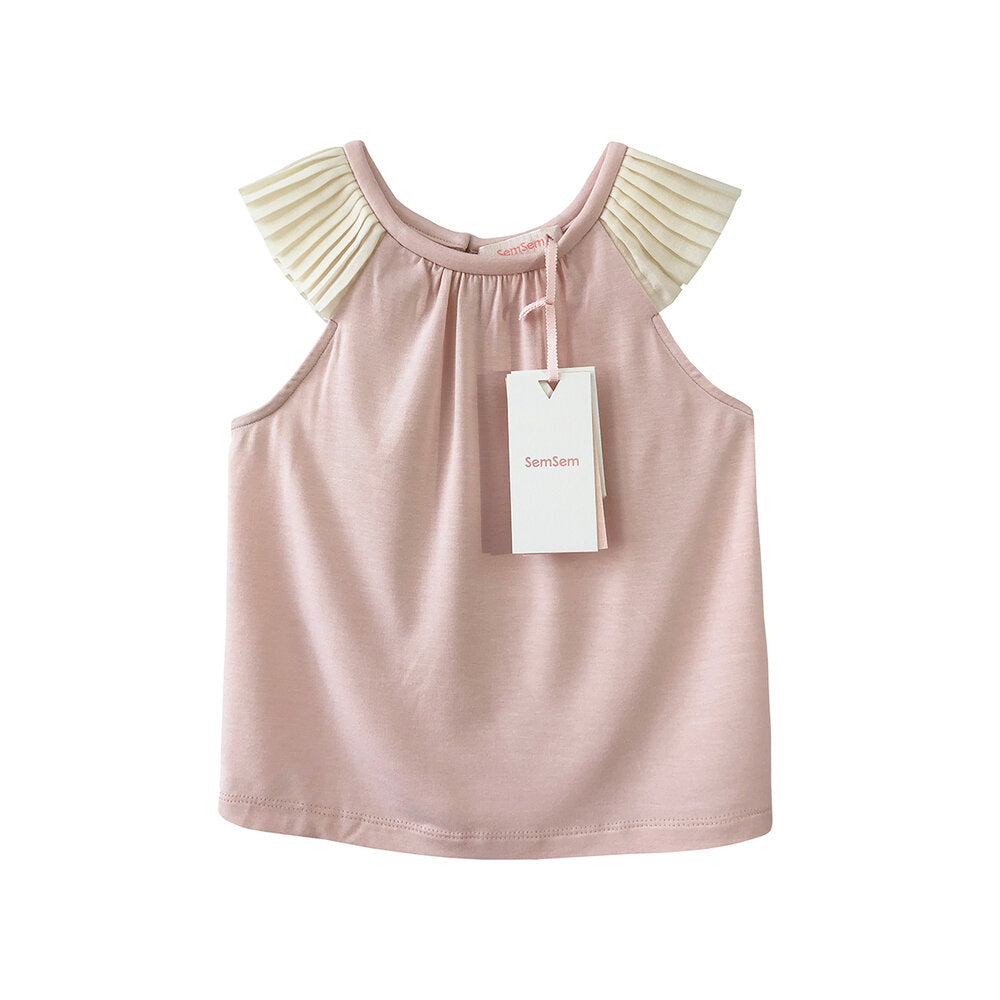 Girls Maryam Jersey Top - Pale Blush