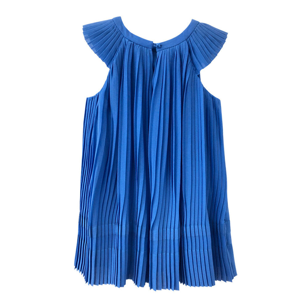 Girls Maryam Pleated Dress - Palace Blue