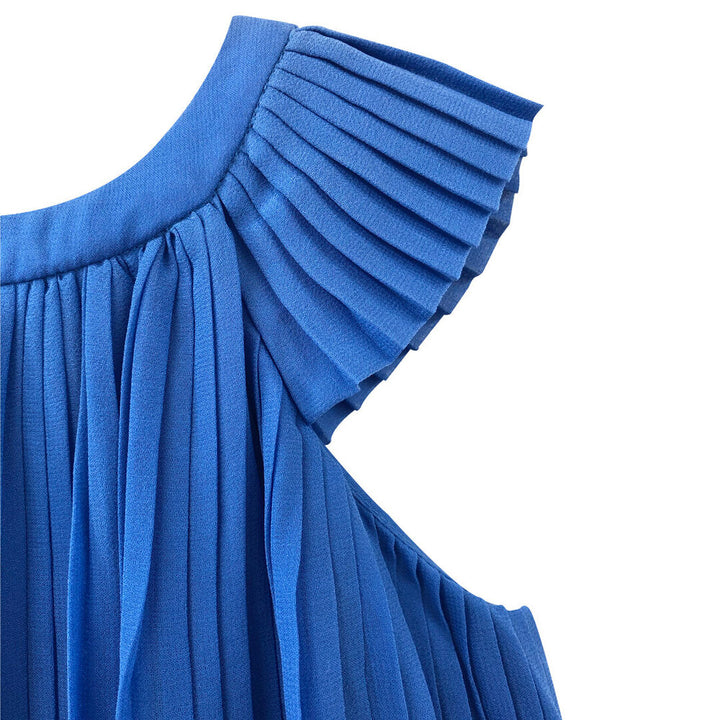 Girls Maryam Pleated Dress - Palace Blue