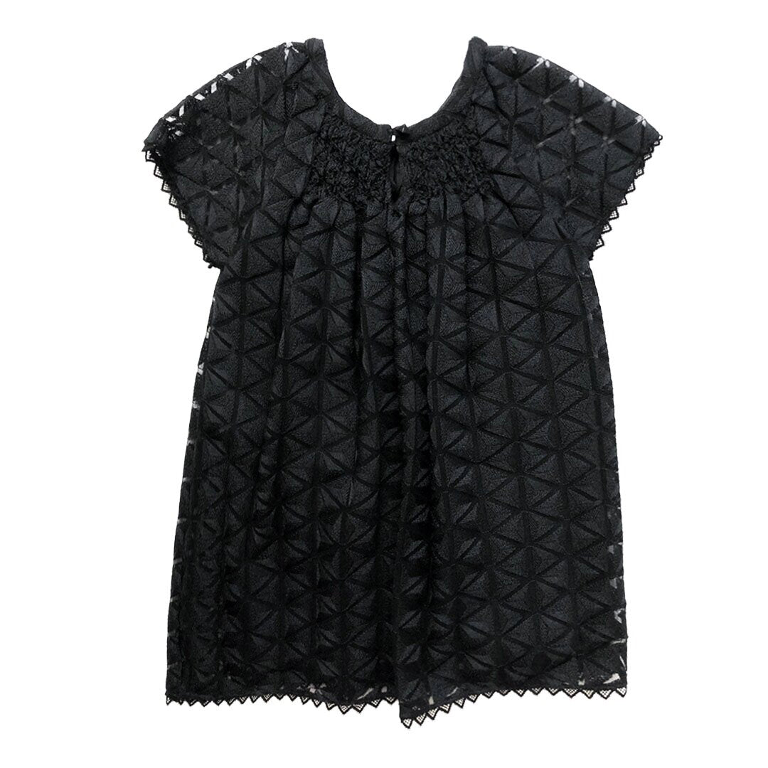 Girls Norah Embroidered Dress - Meteroite