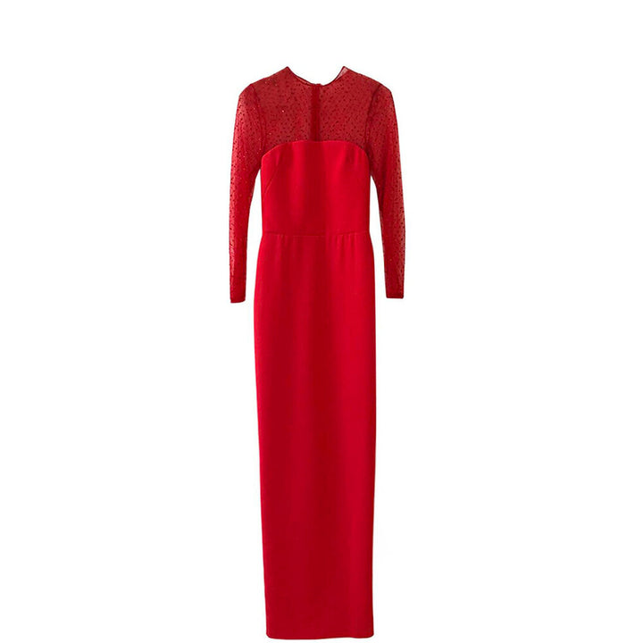 Red Crystal Embellished Gown