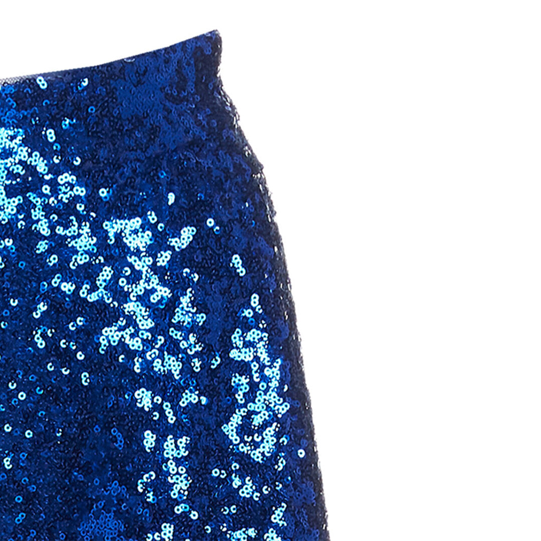Sequin-Embellished Pleated Wide-Leg Trousers