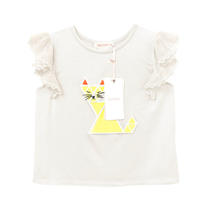 Girls Sireen Jersey Top - Cream